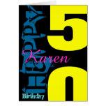 Personalized 50th Birthday POP Greeting Card