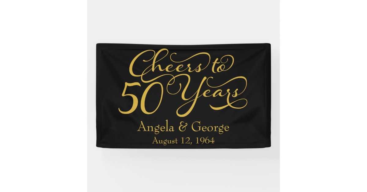 Personalized 50th Golden Wedding Anniversary Banner Zazzle