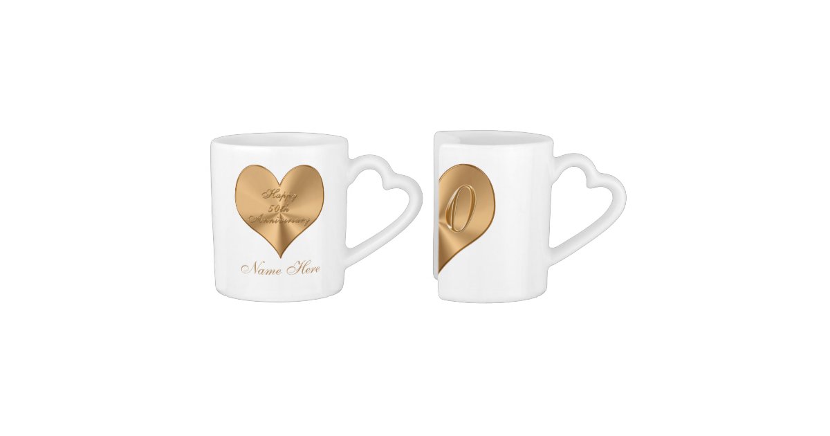 Personalized 50th Wedding Anniversary Gifts MUGS Couples Coffee Mug ...