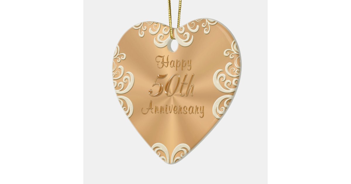 Personalized 50th Wedding Anniversary Ornament 