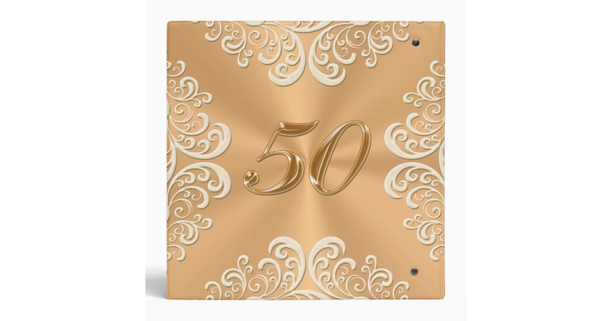 Personalized 50th Wedding Anniversary Photo Album 3 Ring