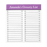 Personalized 5.5" x 6" Purple Grocery List Notepad