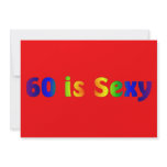 Personalized 60 is Sexy 60th Birthday Party Custom Announcement