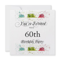 Personalized 60th Birthday Party Invitations