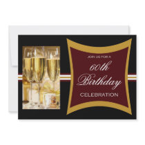 Personalized 60th Birthday Party Invitations