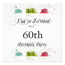 Personalized 60th Birthday Party Invitations