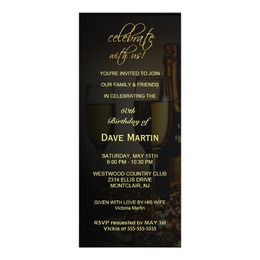 Personalized 60th Birthday Party Invitations