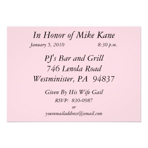 Personalized 60th Birthday Party Invitations