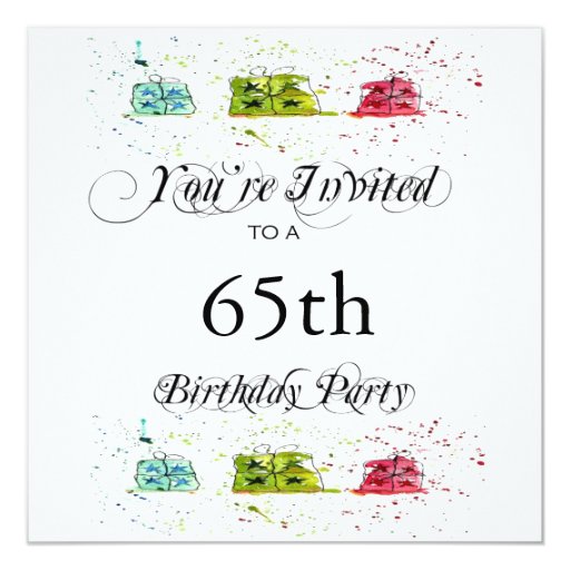 Personalized 65th Birthday Party Invitations | Zazzle