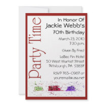 Personalized 70th Birthday Party Invitation