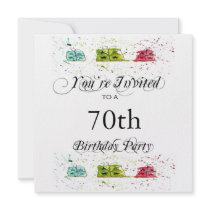 Personalized 70th Birthday Party Invitations