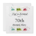 Personalized 70th Birthday Party Invitations
