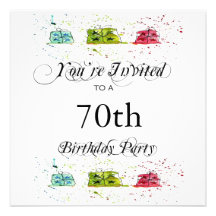 Personalized 70th Birthday Party Invitations