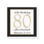 Personalized 80th Birthday Party Napkins