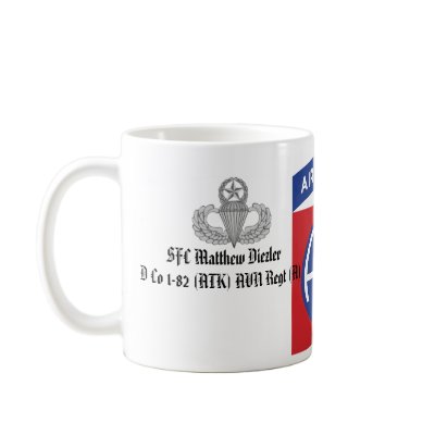Personalized 82nd Airborne Mug (w/Jump Wings) by trophyhouse