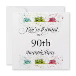 Personalized 90th Birthday Party Invitations
