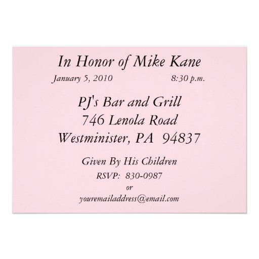Personalized 90th Birthday Party Invitations