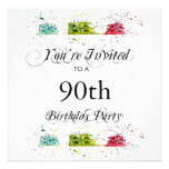 Personalized 90th Birthday Party Invitations