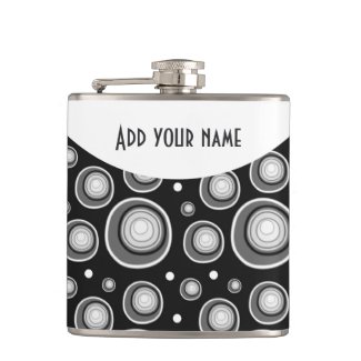 Personalized Abstract Black White Gray Polka Dots