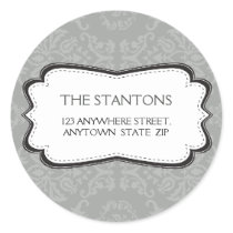 PERSONALIZED ADDRESS LABEL :: divinely damask 3B stickers by holidayboutique PERSONALIZED ADDRESS LABEL :: divinely damask 3B stickers