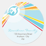 PERSONALIZED ADDRESS LABEL :: modern dove 5 Stickers