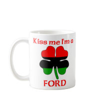 Personalized African American Kiss Me I'm Ford mugs