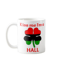 Personalized African American Kiss Me I'm Hall mugs