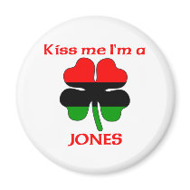 Personalized African American Kiss Me I'm Jones magnets