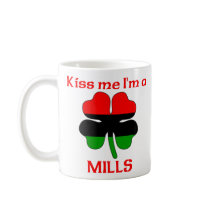 Personalized African American Kiss Me I'm Mills mugs