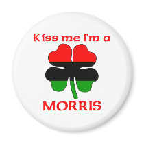 Personalized African American Kiss Me I'm Morris magnets