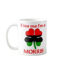Personalized African American Kiss Me I'm Morris mugs