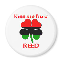 Personalized African American Kiss Me I'm Reed magnets