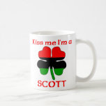 Personalized African American Kiss Me I'm Scott Coffee Mugs