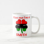 Personalized African American Kiss Me I'm Smith Coffee Mugs