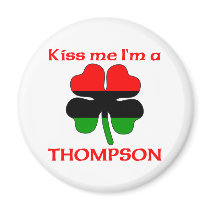 Personalized African American Kiss Me I'm Thompson magnets