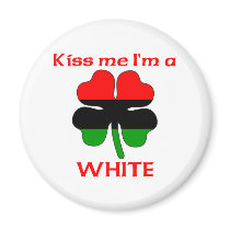 Personalized African American Kiss Me I'm White magnets