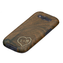 Personalized Aged Mahogany Wood Texture Galaxy S3 Cover
