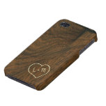 Personalized Aged Mahogany Wood Texture Covers For iPhone 4