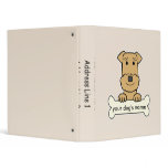 Personalized Airedale Vinyl Binders