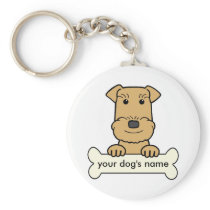Personalized Airedale Key Chain
