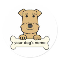 Personalized Airedale Round Sticker