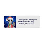Personalized Alien Santa Return Address Labels