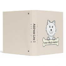 Personalized American Eskimo Dog 3 Ring Binder