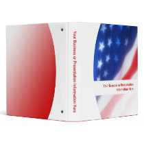 Personalized American Flag Binder
