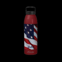 Personalized American Flag Water Bottle water bottles