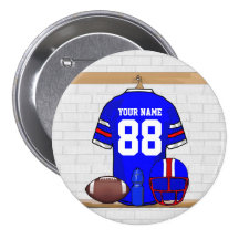 Personalized American Football Grid Iron jersey Pin
