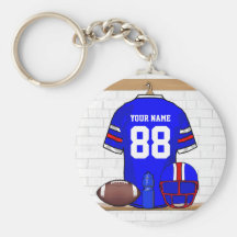 Personalized American Football Grid Iron jersey Keychains