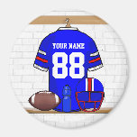 Personalized American Football Grid Iron jersey Fridge Magnet