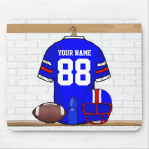 Personalized American Football Grid Iron jersey Mousepad