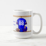 Personalized American Football Grid Iron jersey Coffee Mugs